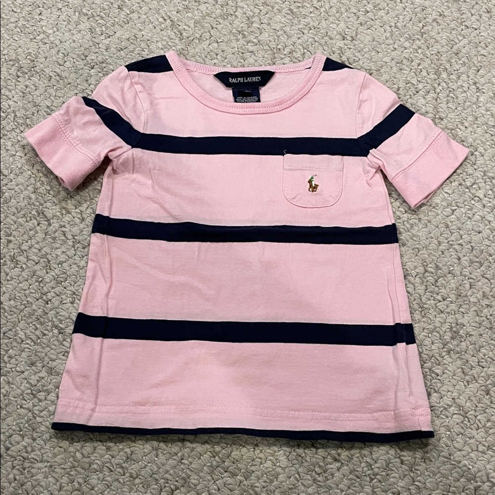 Toddler Girls’ Ralph Lauren Striped Tee